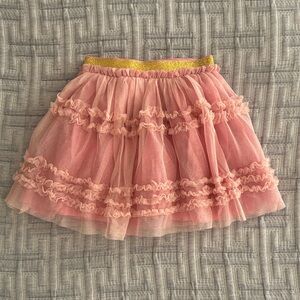 Mini Boden Tiered Tulle Skirt, Chalk Pink, Size 6-7Y